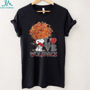 Snoopy and Charlie Brown Inspired LOVE WOLFPACK Autumn T Shirt