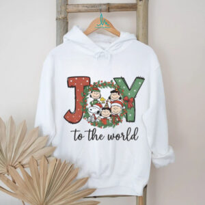 Snoopy and Peanuts joy to the world Merry Christmas shirt