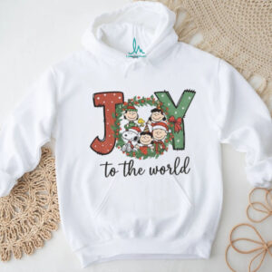 Snoopy and Peanuts joy to the world Merry Christmas shirt