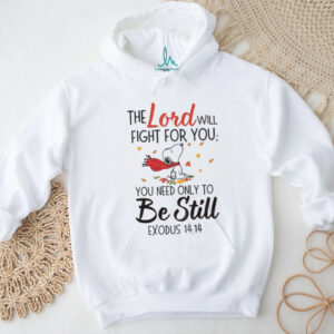 Snoopy the lord will fight for you you need only to be still exodus 14 14 shirt