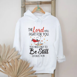Snoopy the lord will fight for you you need only to be still exodus 14 14 shirt