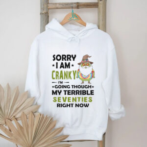 Sorry I Am Cranky I'm Going Though My Terrible Seventies Right Now T Shirt