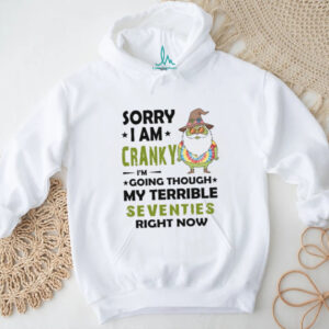 Sorry I Am Cranky I'm Going Though My Terrible Seventies Right Now T Shirt