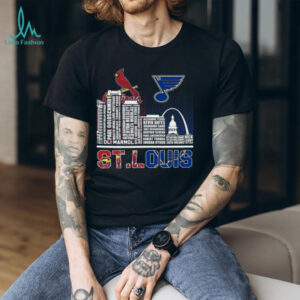 St. Louis City Pride Cardinals & Blues Dual Team T Shirt Recovered