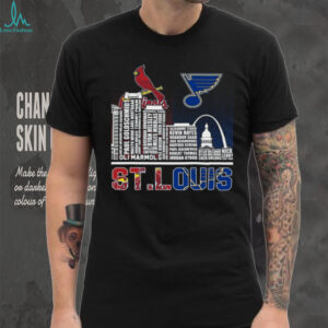 St. Louis City Pride Cardinals & Blues Dual Team T Shirt Recovered