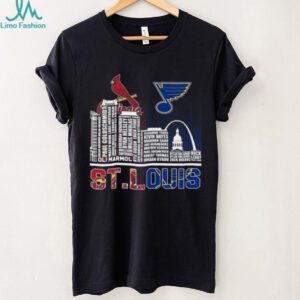 St. Louis City Pride Cardinals & Blues Dual Team T Shirt Recovered