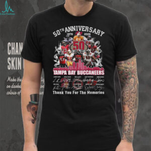 Tampa Bay Buccaneers 50th Anniversary (1976 2026) Player Signatures T Shirt