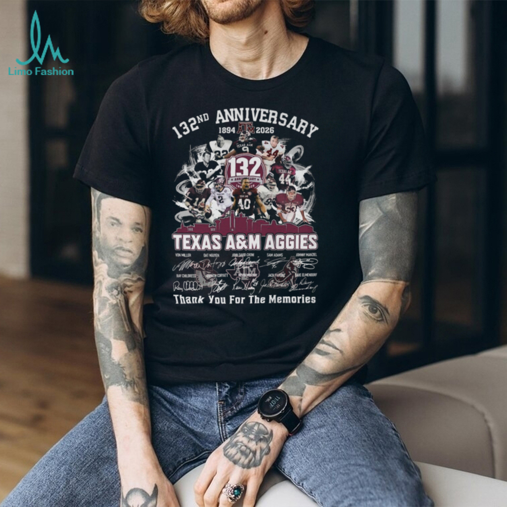Texas A&M Aggies 132nd Anniversary T Shirt Texas A&M Aggies 132nd Anniversary T Shirt