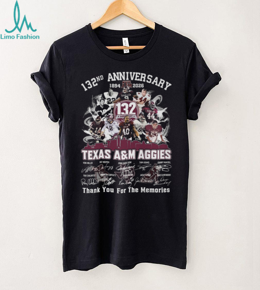 Texas A&M Aggies 132nd Anniversary T Shirt Texas A&M Aggies 132nd Anniversary T Shirt