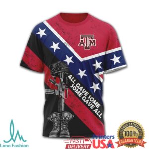 Texas A&M Aggies All Gave Some Some Gave All Military Tribute T Shirt