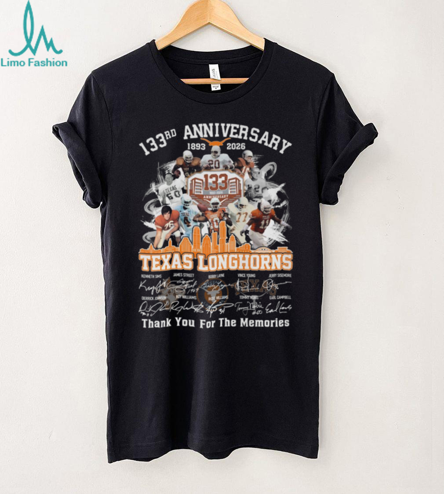 Texas Longhorns 133rd Anniversary 1893 2026 Thank You For The Memories T Shirt Texas Longhorns 133rd Anniversary 1893 2026 Thank You For The Memories T Shirt