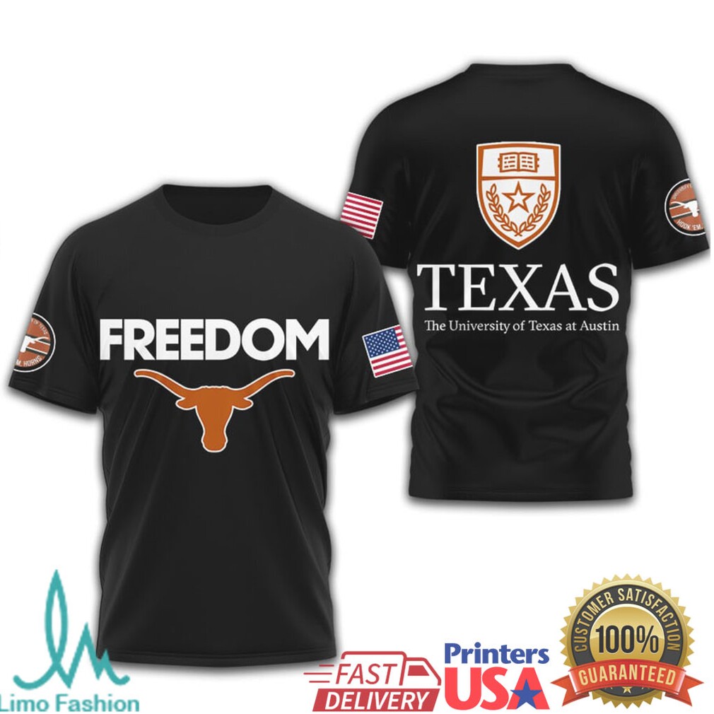 Texas Longhorns Official NCAA Freedom 3D Shirt Texas Longhorns Official NCAA Freedom 3D Shirt