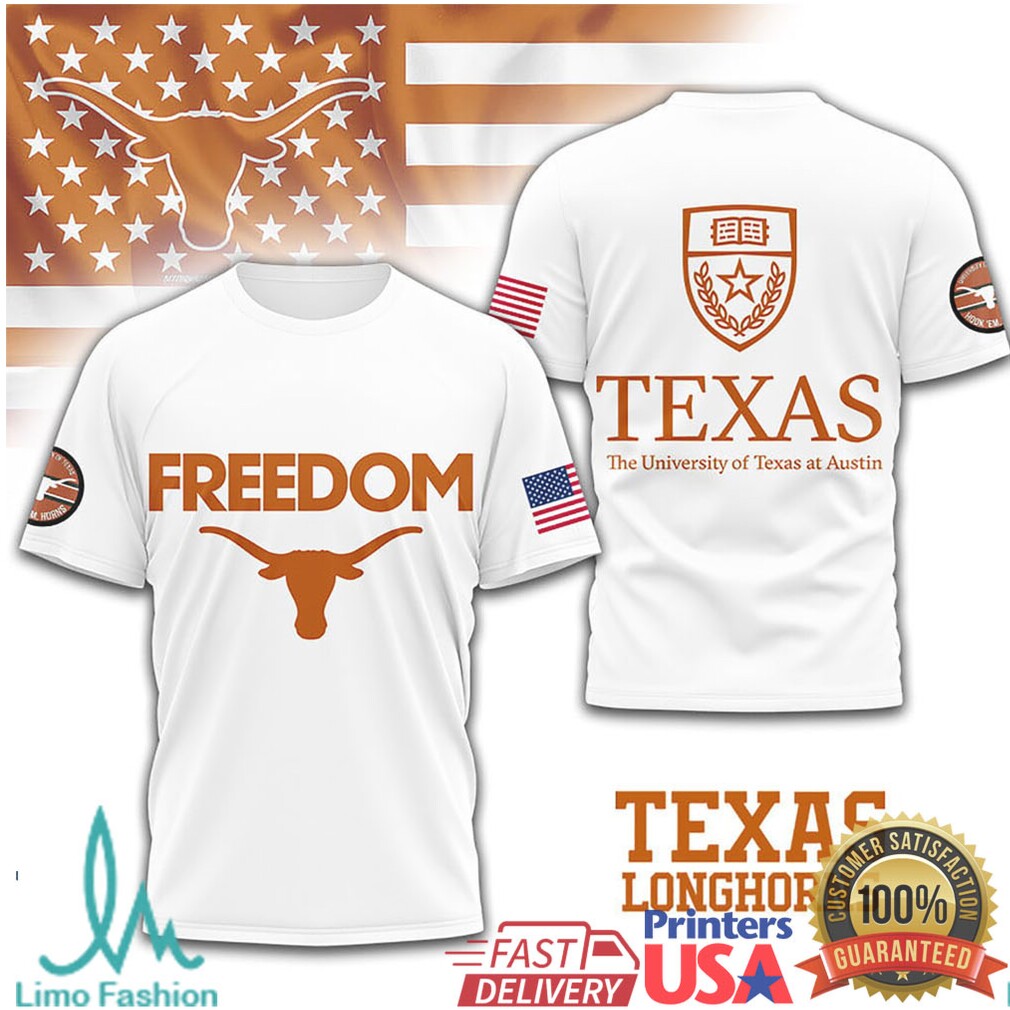 Texas Longhorns Official NCAA Freedom 3D Shirt Texas Longhorns Official NCAA Freedom 3D Shirt