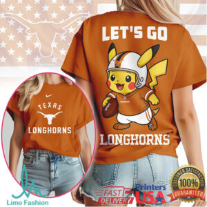 Texas Longhorns Official NCAA Pokemon Fan 3D Shirt