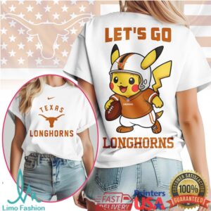 Texas Longhorns Official NCAA Pokemon Fan 3D Shirt