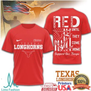 Texas Longhorns Official NCAA Red Friday Shirt