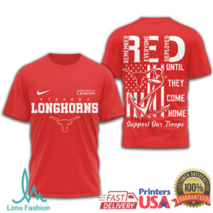 Texas Longhorns Official NCAA Red Friday Shirt