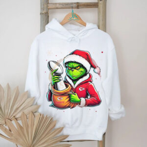 The Grinch Kansas City Chiefs Steal Super Bowl T shirt, The Grinch Stealing Football Trophy T shirt