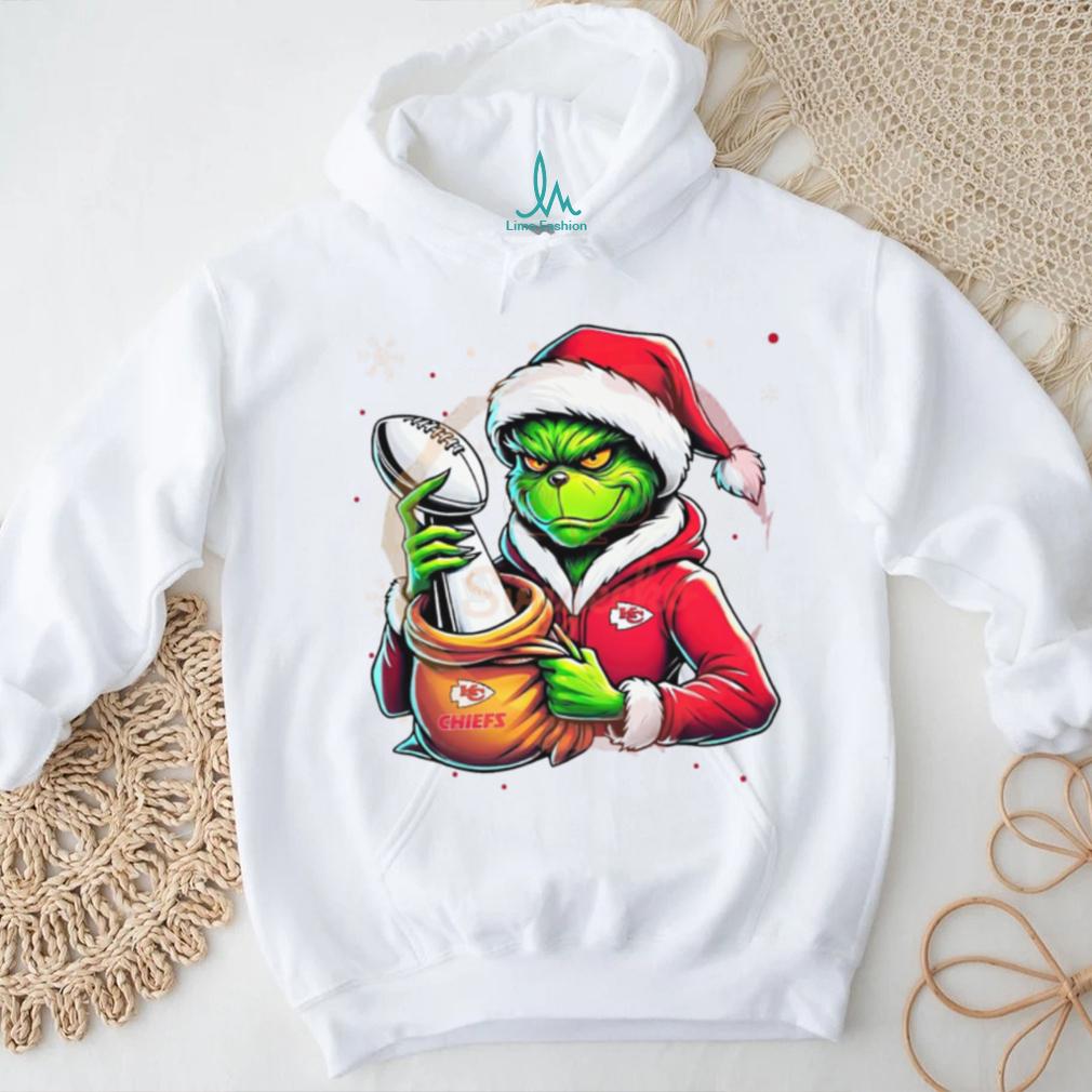 The Grinch Kansas City Chiefs Steal Super Bowl T shirt, The Grinch Stealing Football Trophy T shirt The Grinch Kansas City Chiefs Steal Super Bowl T shirt, The Grinch Stealing Football Trophy T shirt