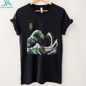 The great wave ukiyoe shark vintage shirt