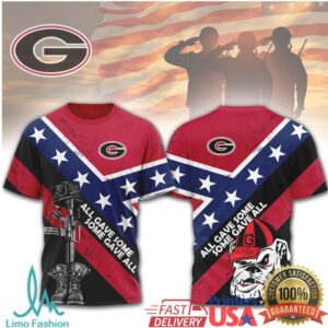 UGA Bulldogs Fallen Soldier Confederate Flag T Shirt UGA Bulldogs Fallen Soldier Confederate Flag T Shirt