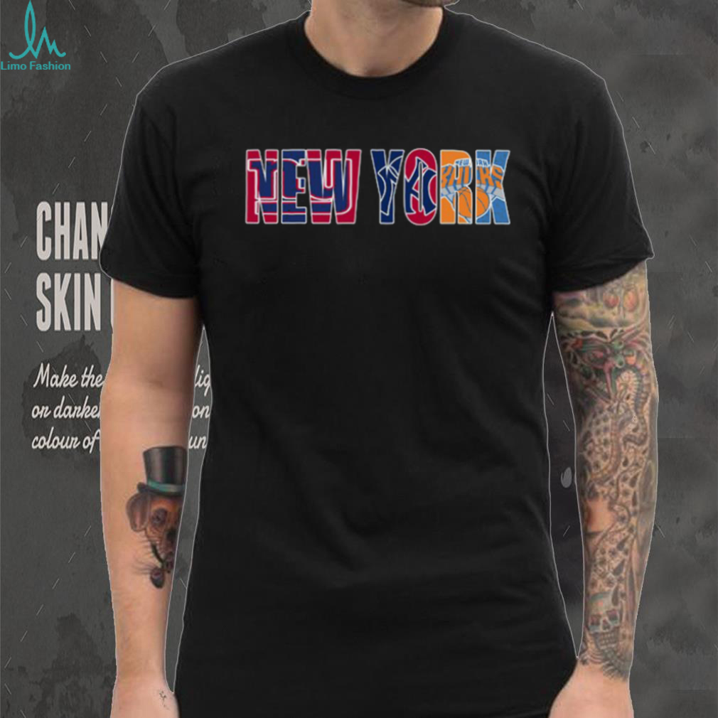 Vintage New York Men NY Blue Orange Retro T Shirt Vintage New York Men NY Blue Orange Retro T Shirt