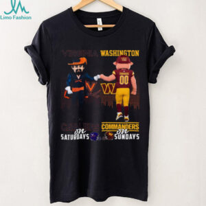 Virginia Cavaliers on Saturdays x Washington Commanders on Sundays Mascot Shirt