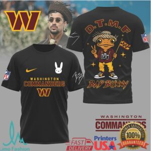 Washington Commanders Official NFL Bad Bunny 3D Shirt Washington Commanders Official NFL Bad Bunny 3D Shirt