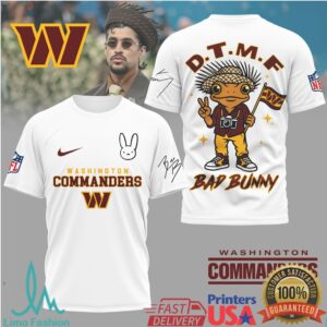 Washington Commanders Official NFL Bad Bunny 3D Shirt