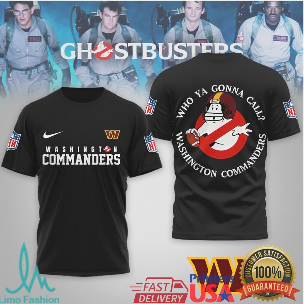 Washington Commanders Official NFL Ghostbusters 3D Shirt Washington Commanders Official NFL Ghostbusters 3D Shirt