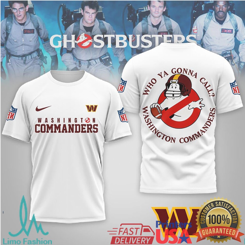 Washington Commanders Official NFL Ghostbusters 3D Shirt Washington Commanders Official NFL Ghostbusters 3D Shirt