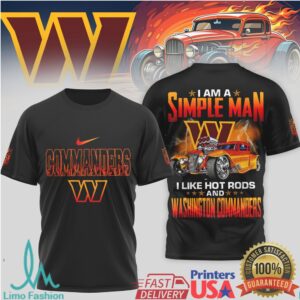 Washington Commanders Official NFL Hot Rods 3D Shirt