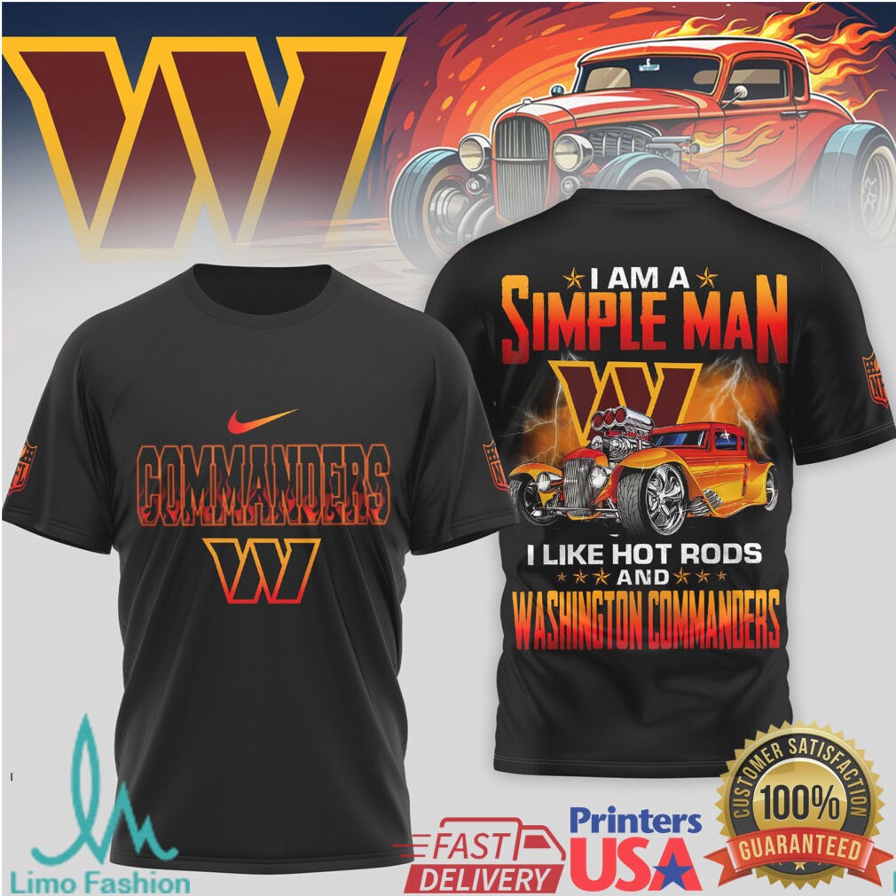 Washington Commanders Official NFL Hot Rods 3D Shirt Washington Commanders Official NFL Hot Rods 3D Shirt