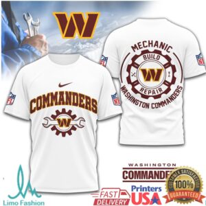 Washington Commanders Official NFL Mechanic 3D Shirt