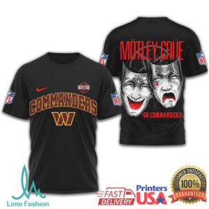 Washington Commanders Official NFL Motley Crue 3D Shirt