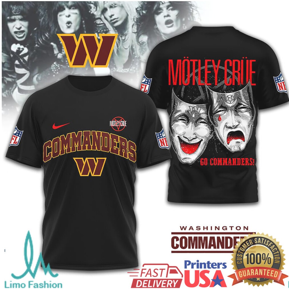 Washington Commanders Official NFL Motley Crue 3D Shirt Washington Commanders Official NFL Motley Crue 3D Shirt