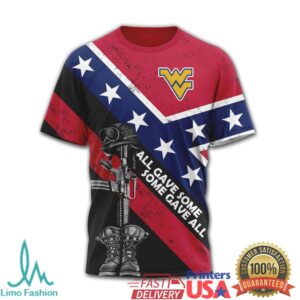 West Virginia Mountaineers All Gave Some Some Gave All Confederate Flag Tribute T Shirt