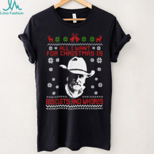 Western Cowboys Biscuits and Whores Christmas Quote T Shirt