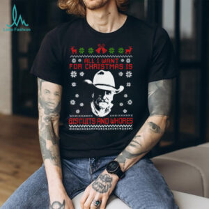 Western Cowboys Biscuits and Whores Christmas Quote T Shirt
