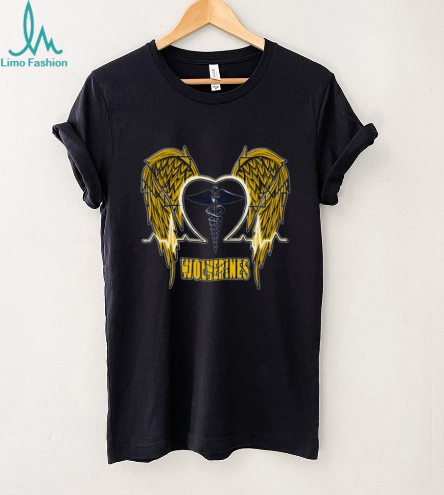 Wolverines Caduceus NurseMedic Angel Wings T Shirt Wolverines Caduceus NurseMedic Angel Wings T Shirt