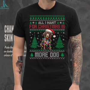 Womens All I Want for Christmas is More Dog V Neck T Shirt