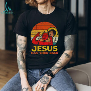 Wrestler Jesus and devil has your back vintage shirt
