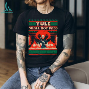 Yule Shall Not Pass Wizard Battle Festive Fantasy Graphic Sweatshirt