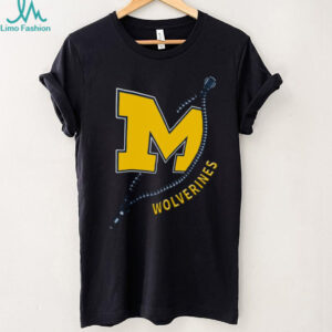 Michigan Wolverines M Block Logo Zipper Graphic T Shirt
