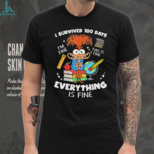 Anxiety Character I Survived 100 Days School T Shirt