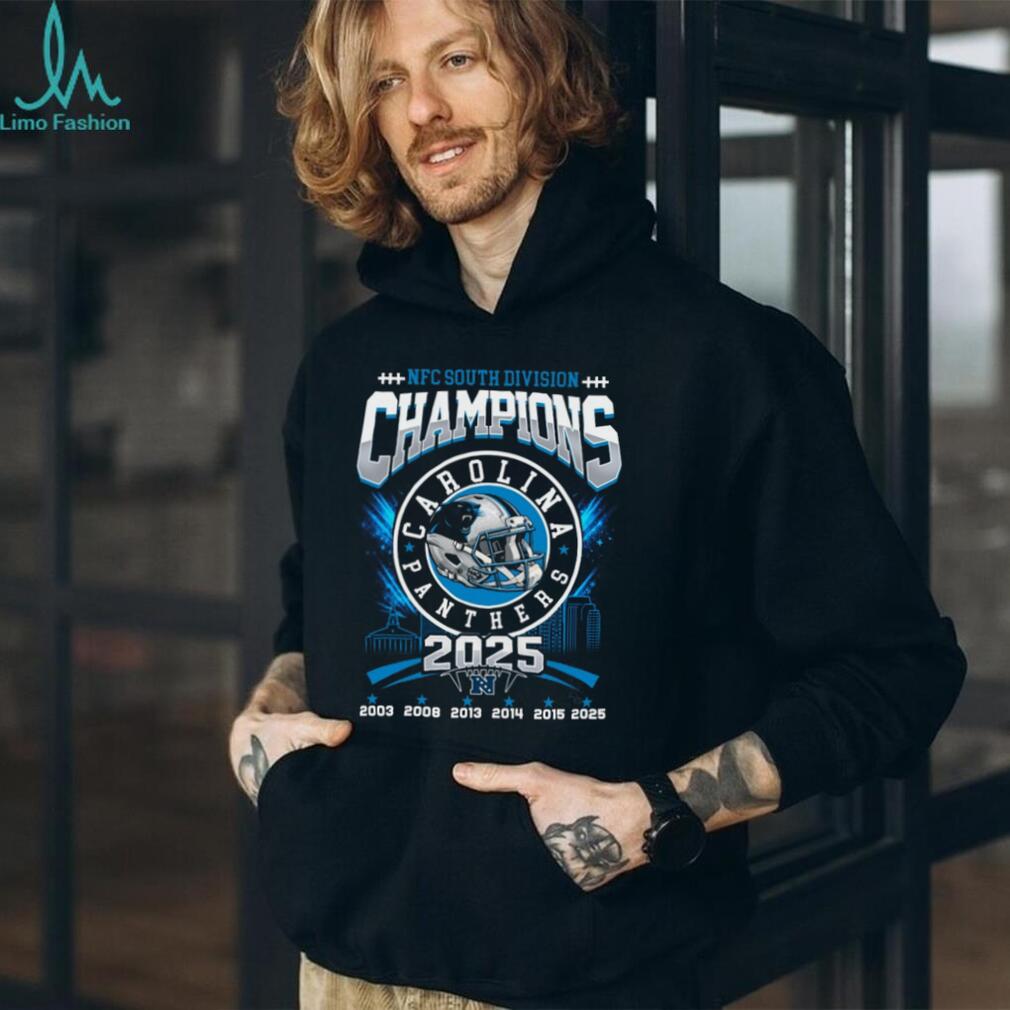 2025 NFC South Division Champions Carolina Panthers T Shirt 2025 NFC South Division Champions Carolina Panthers T Shirt