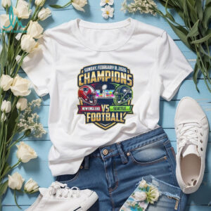 2026 Super Bowl Champions Matchup Patriots vs Seahawks Gold Emblem T Shirt