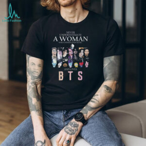 Never Underestimate A Woman Who Loves BTS K Pop Signature T Shirt