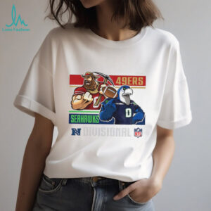 49ers vs. Seahawks NFL Divisional Round Mascot Battle Graphic T Shirt