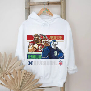 49ers vs. Seahawks NFL Divisional Round Mascot Battle Graphic T Shirt